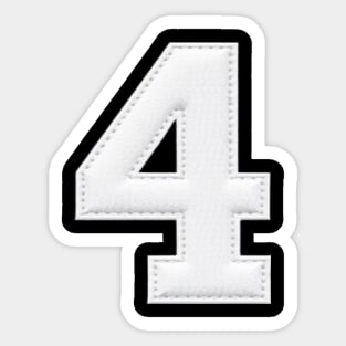 Number 4 Four Simple Graphic Minimalist Tee Shirt Sticker